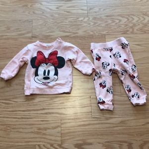 H&M 12-18 month Minnie Mouse Sweat Suit